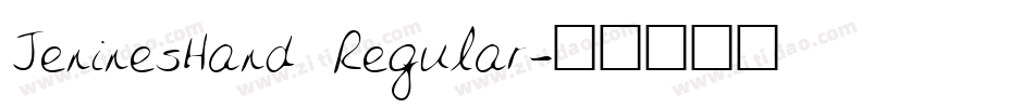 JeninesHand Regular字体转换
